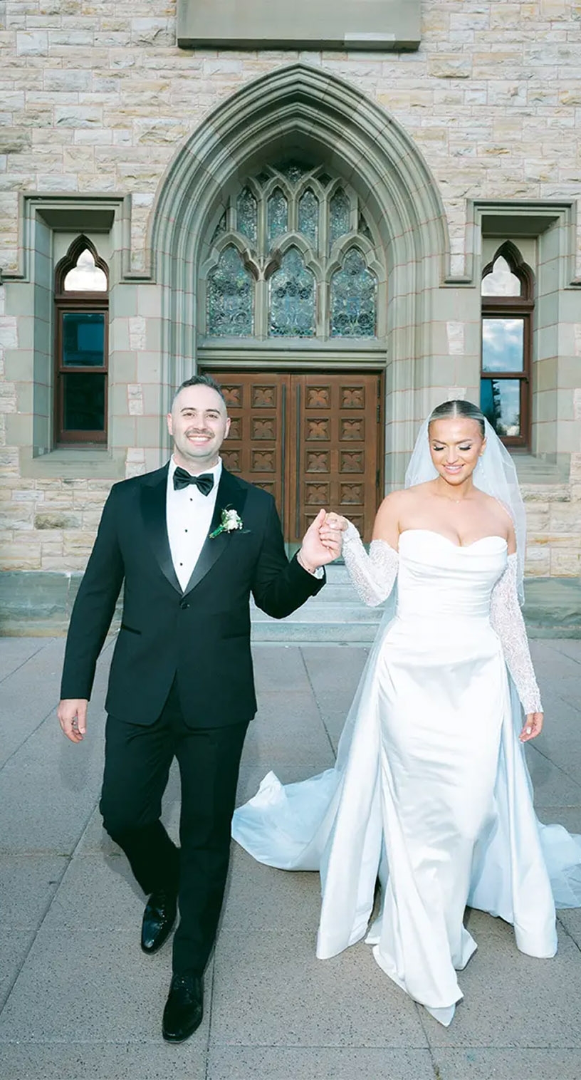 Photo of the real bride and groom