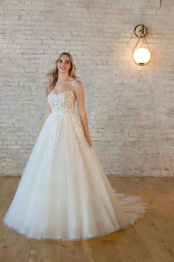 Essense of Australia 7550 #0 default (IV-BC) Ivory Lace and Tulle over Biscotti Gown thumbnail