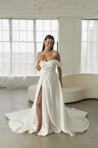 Serene by Madi Lane Ethan SR2523NL (No Lace, With Split) #0 default Ivory thumbnail