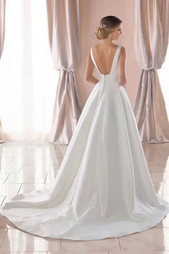 Essense of Australia 6758 #1 (IV-PL) Ivory Gown with Porcelain Tulle Plunge thumbnail