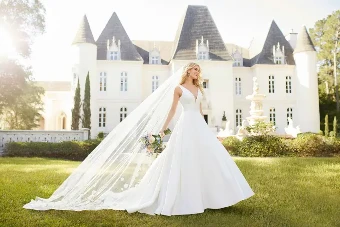 Essense of Australia 6758 #4 default (IV-PL) Ivory Gown with Porcelain Tulle Plunge thumbnail