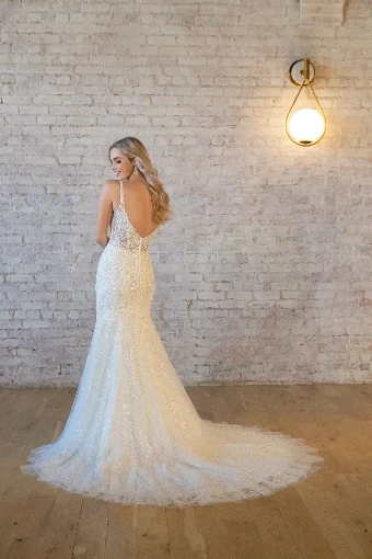 Essense of Australia 7479 #1 (IVBC-PL) Ivory Lace & Tulle ov Biscotti Gown w Porcelain Tulle Plunge thumbnail