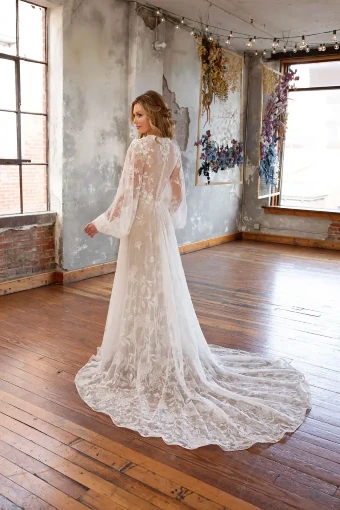Essense of Australia WYNTER #1 (IV-RUM) Ivory Lace and Tulle over Rum Gown thumbnail