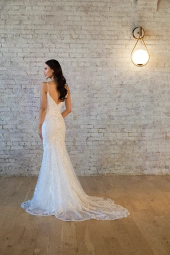 Essense of Australia 7540 #3 (IVAL-PL) Ivory Lace & Tulle over Almond Gown w Porcelain Tulle Plunge thumbnail